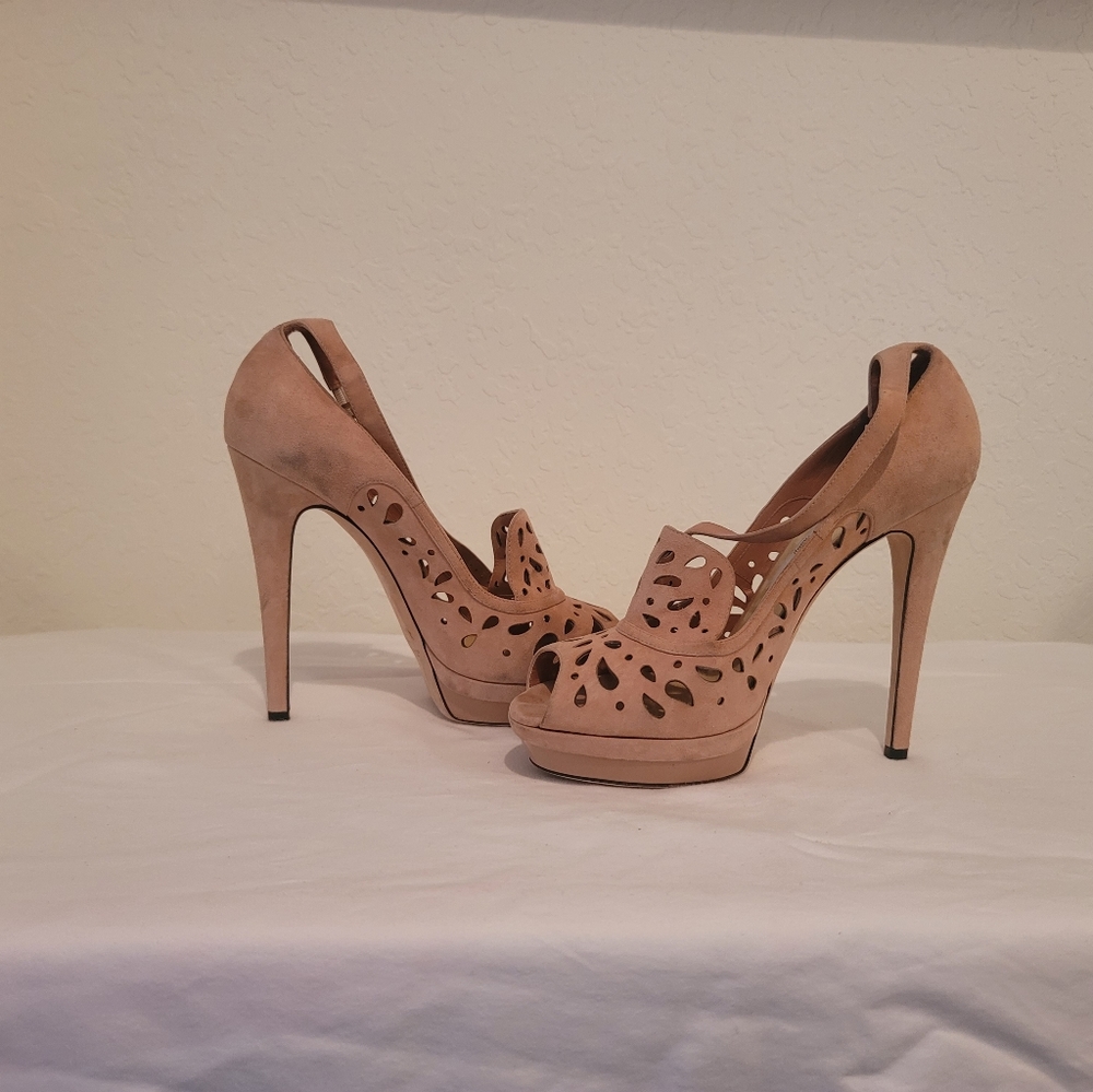 Jimmy Choo Heel w/strap, size 41 EU, cream - Picture 5 of 6